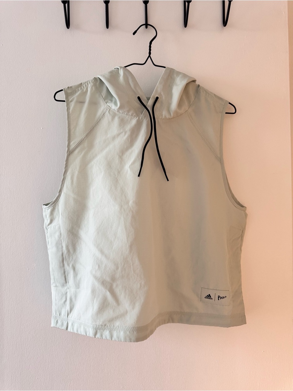 adidas Pale Mint Sleeveless Hooded Top